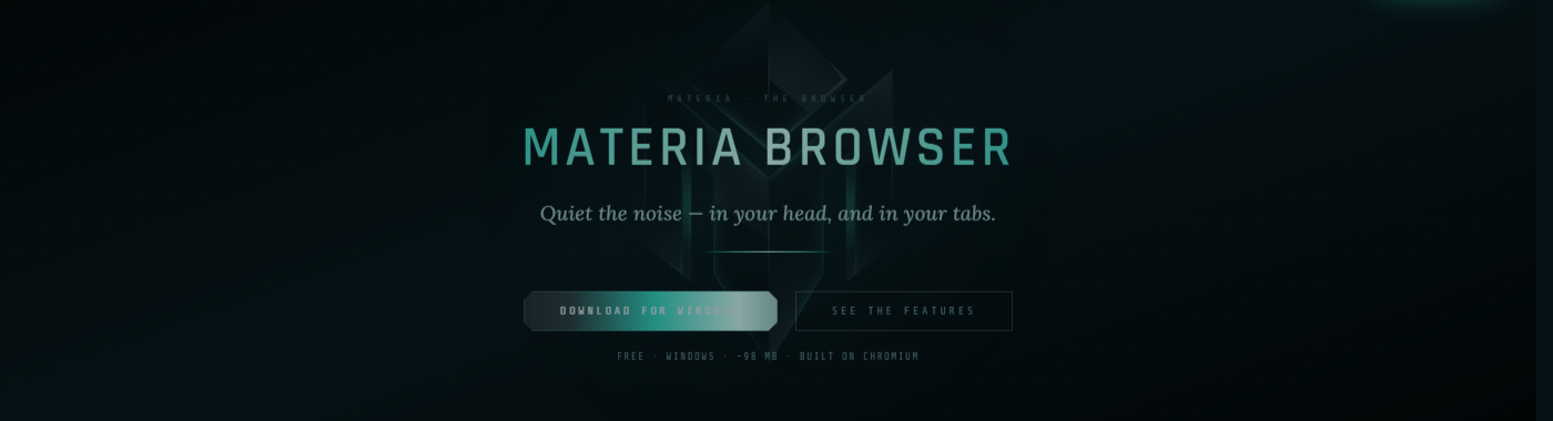 Materia Browser — free for Windows