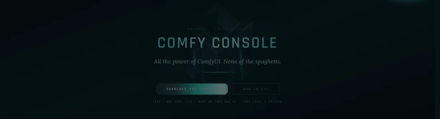 Comfy Console — Materia’s image studio