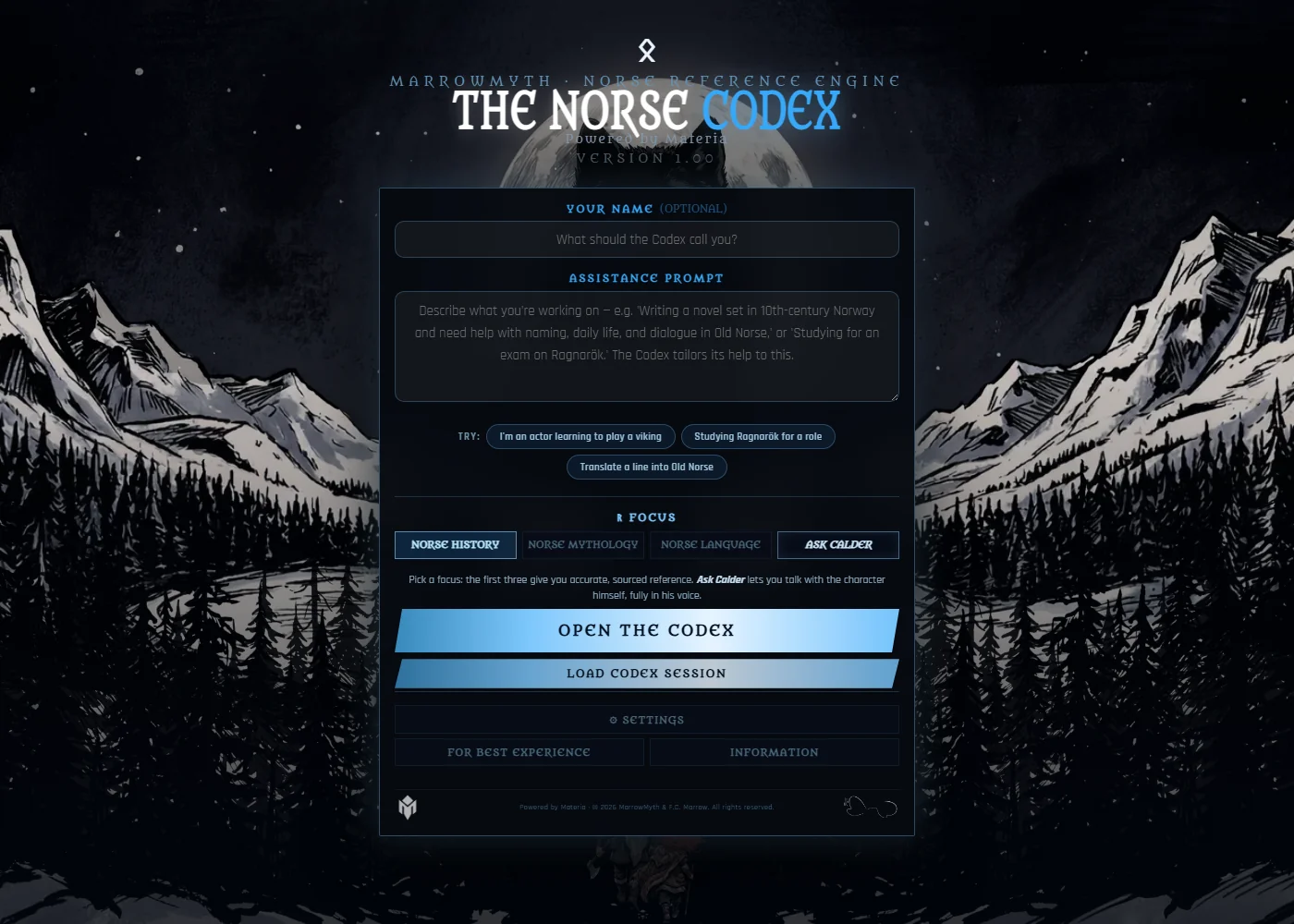 The Norse Codex — a MarrowMyth Practical Engine